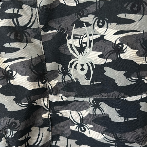 Spyder camo spider print snow bibs pants youth kids boys 5 - Picture 2 of 9